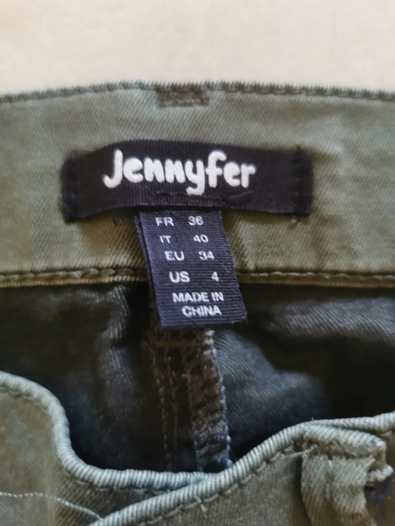 Kaki slim jeans – photo 3